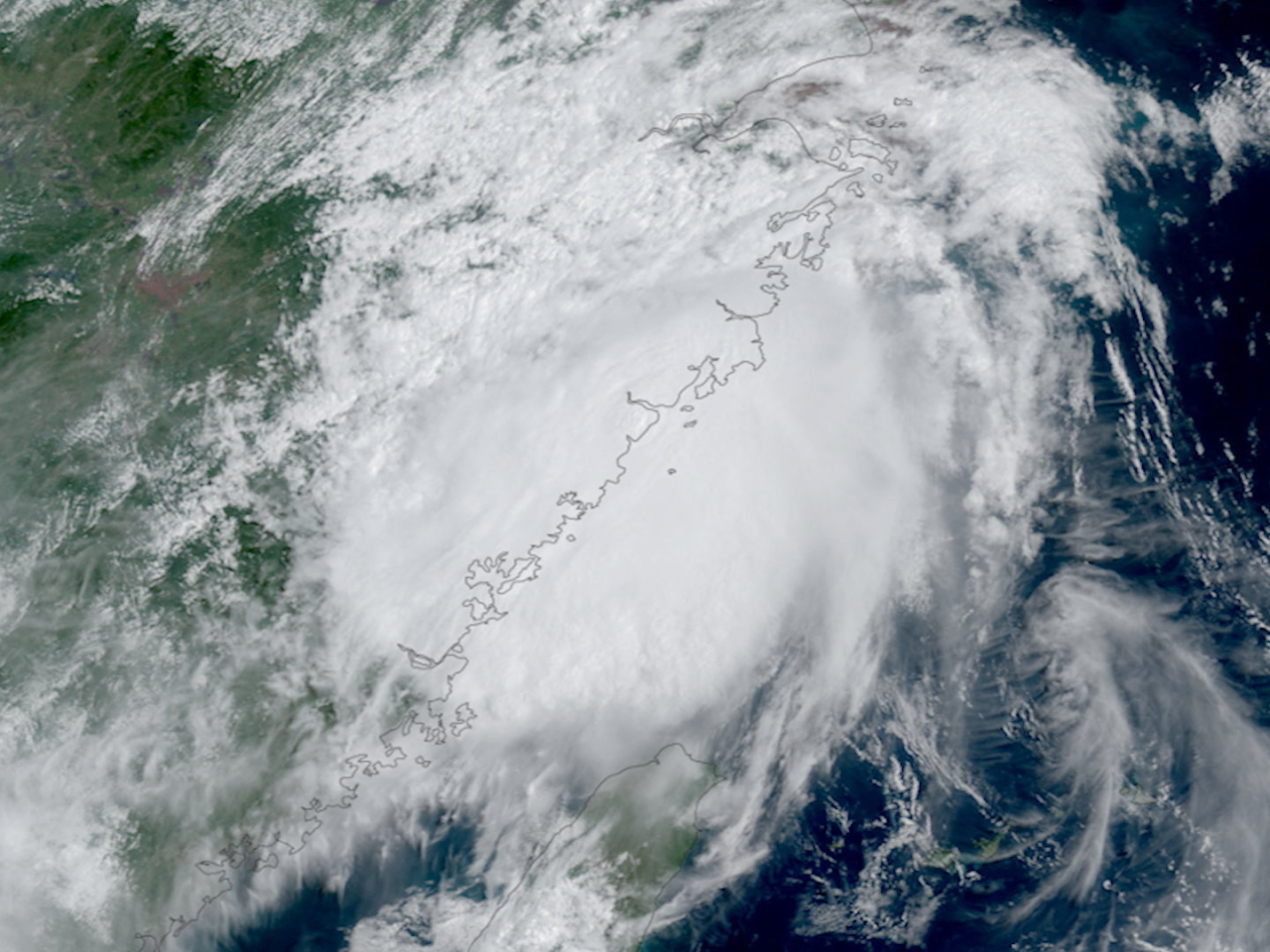 Typhoon Saudel is affecting several mainland provinces including Fujian and Zhejiang. File photo: CSU/Cira & JMA/Jaxa via Reuters