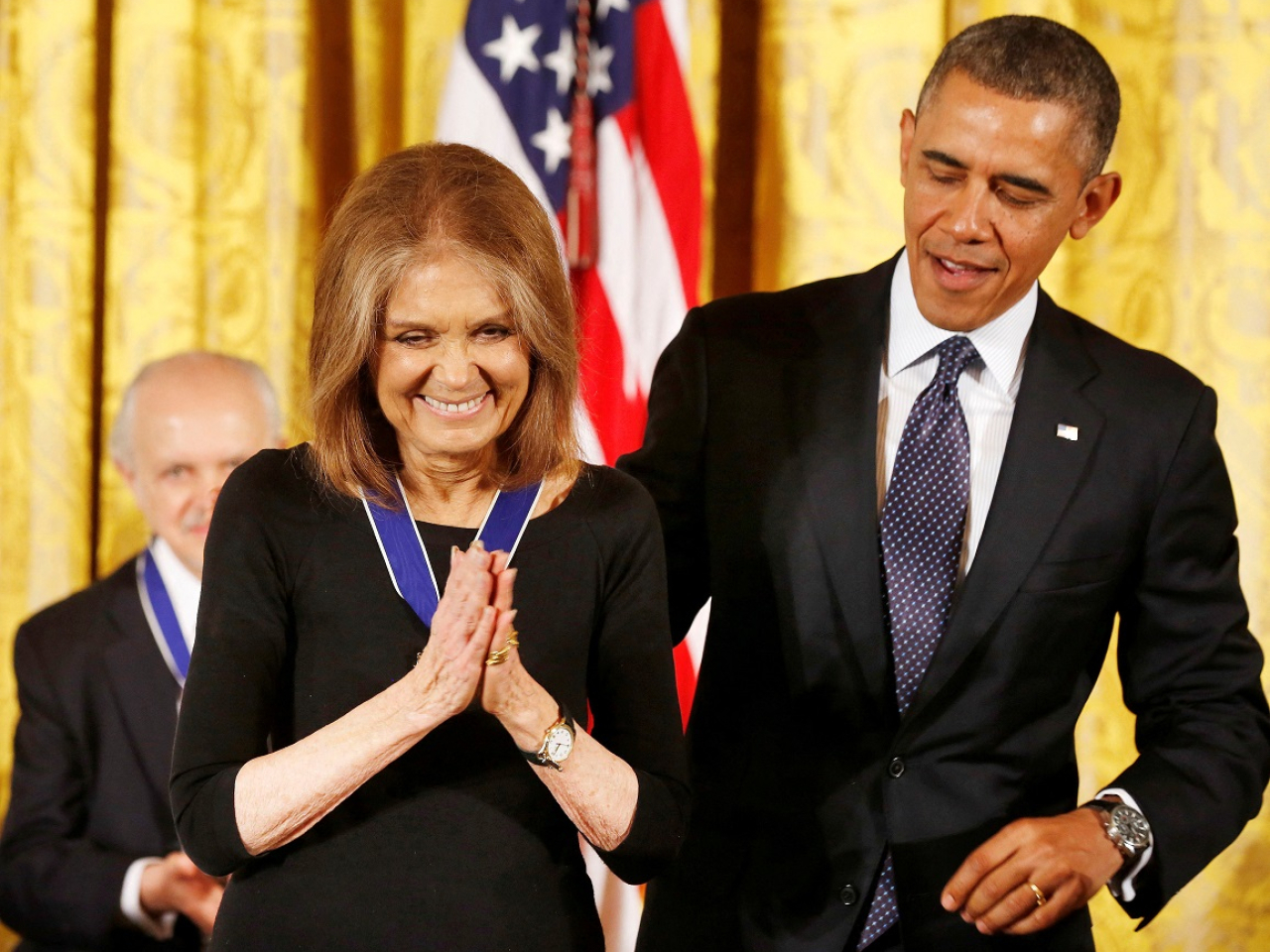In 2013, Gloria Steinem was awarded the Presidential Medal of Freedom by then US President Barack Obama. File photo: Reuters
