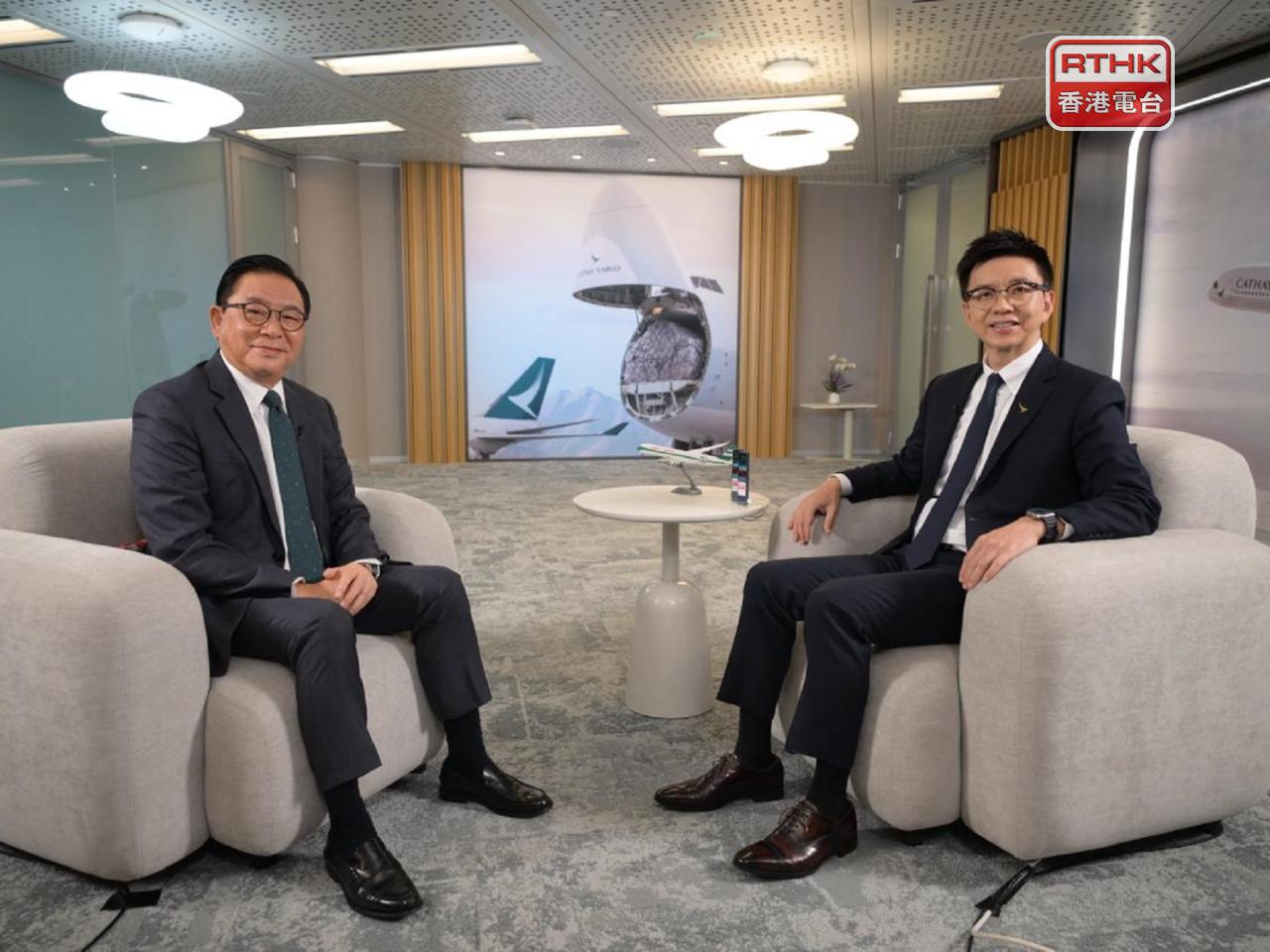 Ronald Lam, right, says air-rail integration is the direction the transport sector should take in the future. Photo: RTHK