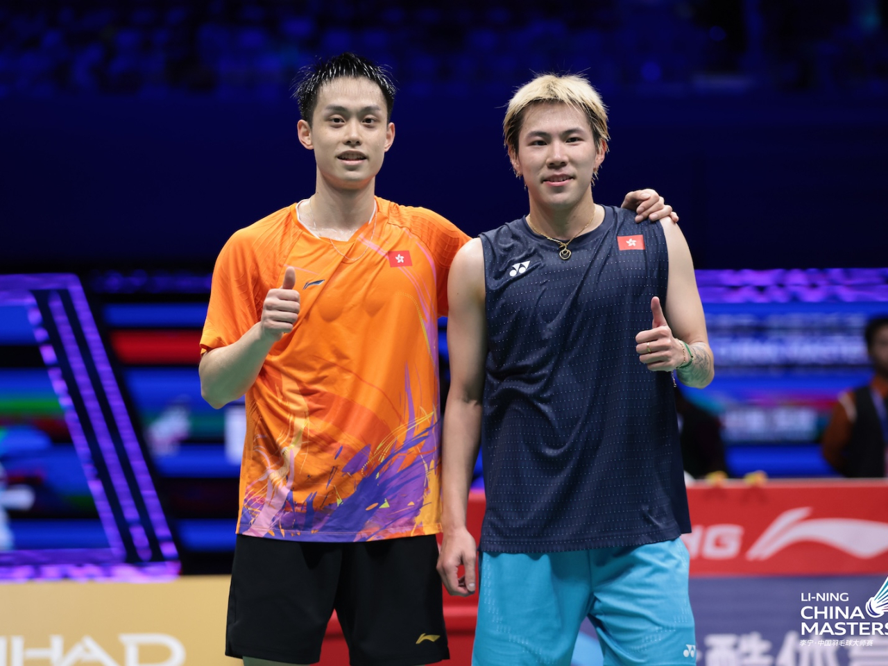 Sunday marked the first time since 2015 that two SAR players met in a Tour event final. Photo courtesy Li-Ning China Masters
