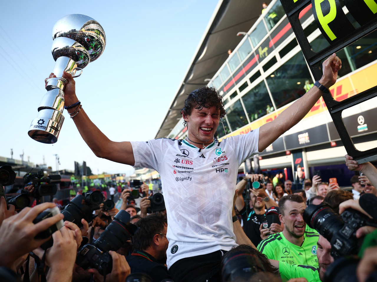 Antonelli ended a 60-year drought for an Italian driver winning on Italian soil. Photo: Reuters
