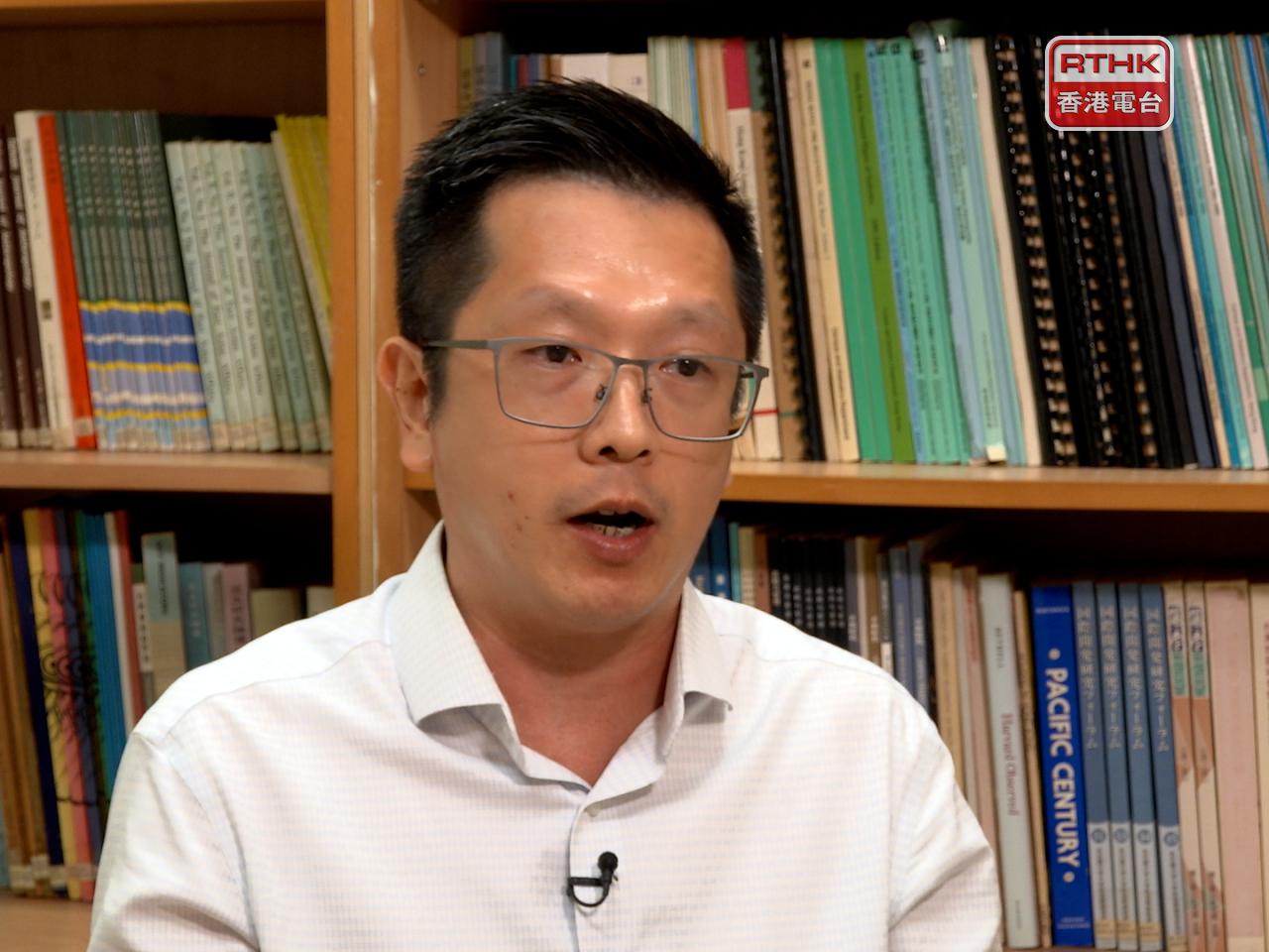 中大香港亞太研究所副研究員紀緯紋說，廣西平陸運河是標誌性工程。（孔令輝攝）