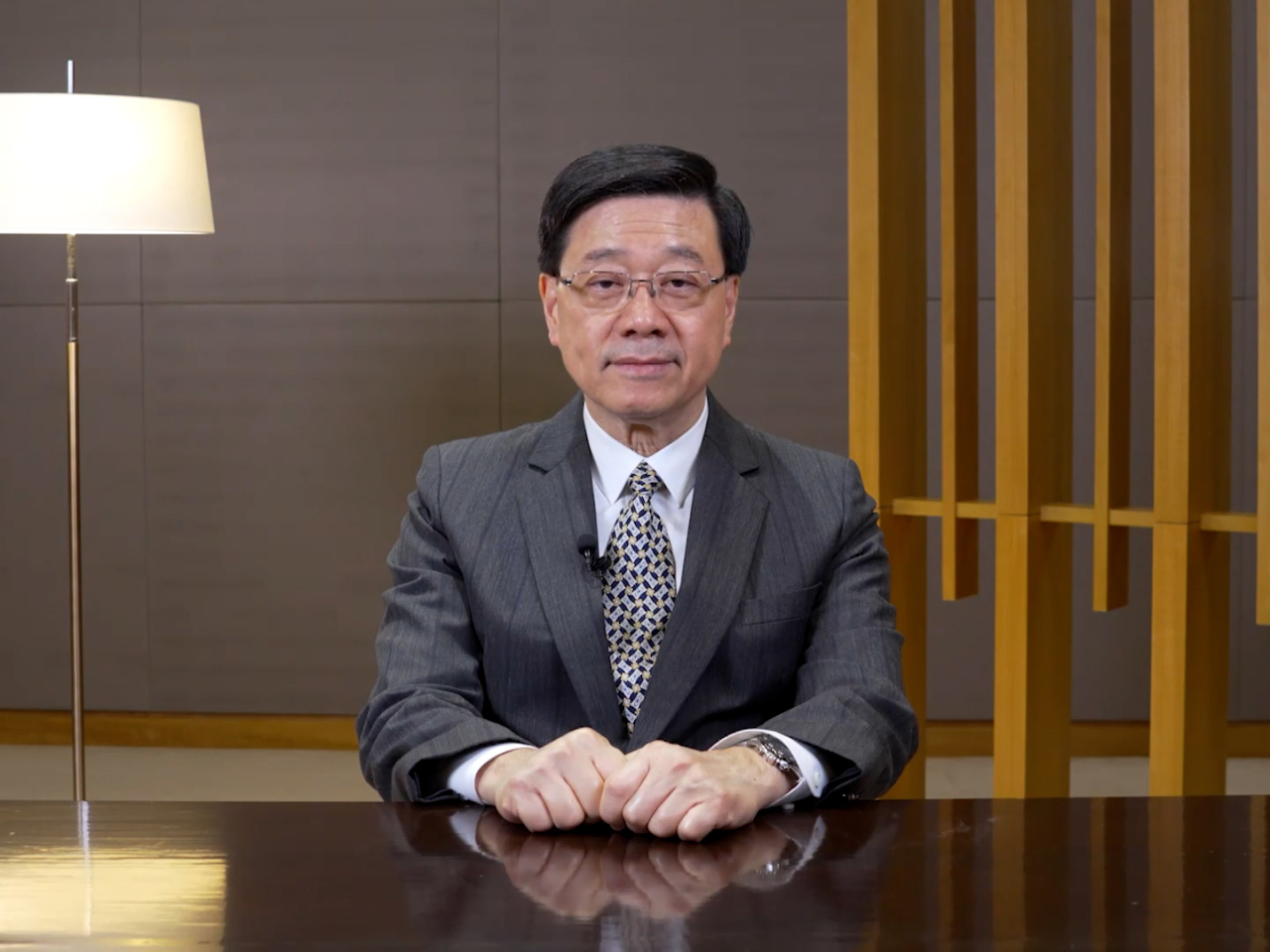 李家超指近年來，香港與哈薩克的雙邊經貿關係持續穩定增長，令人鼓舞。（政府新聞處）