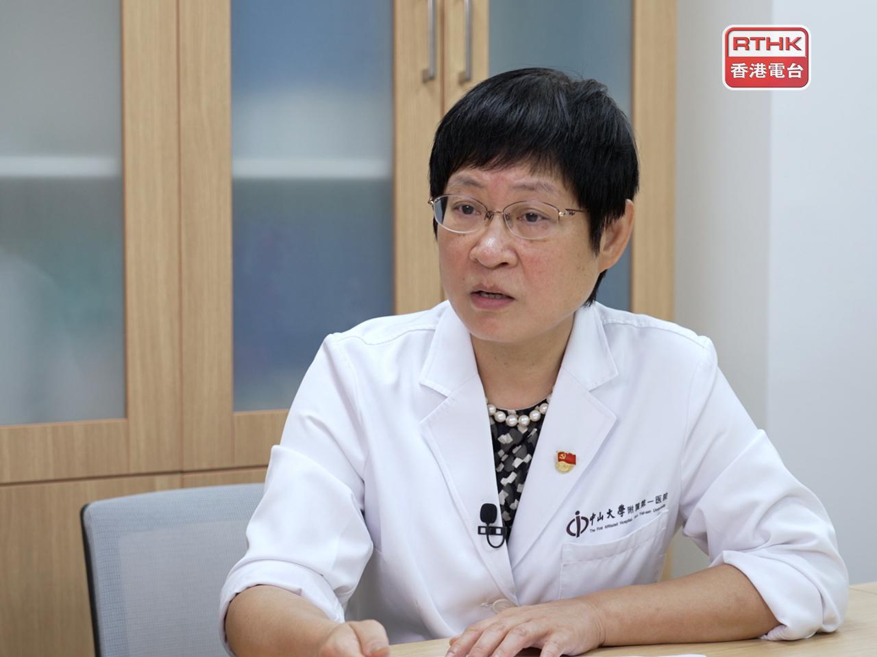 中山大學附屬第一醫院副院長王子蓮表示，將優化早孕門診一站式就醫服務，透過智慧醫療建設實施專案管理。（錢頌恒攝）