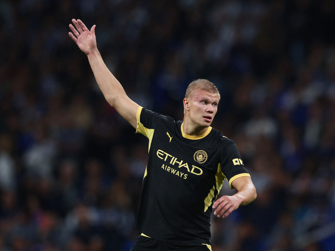 Manchester City roared to a 2-0 win over Porto behind two goals from Erling Haaland. Photo: Reuters
