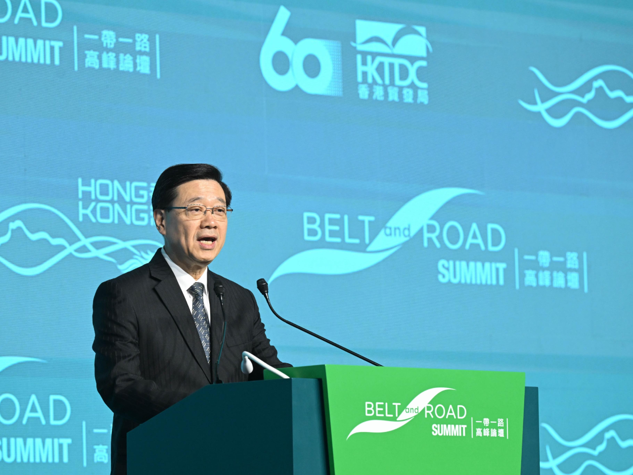 John Lee said Hong Kong has been exploring new markets with an itinerant and strategic approach. Photo courtesy of Information Services Department