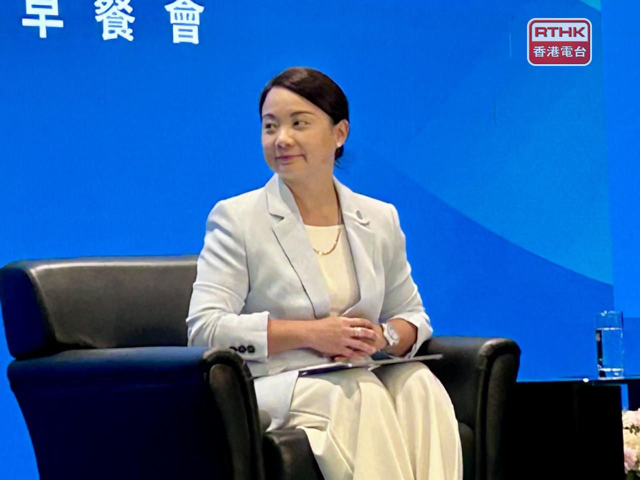 吳雅思稱中國與中亞貨物貿易突破1000億美元，中亞正成為主要貿易和物流中轉站。（羅煒皓攝）