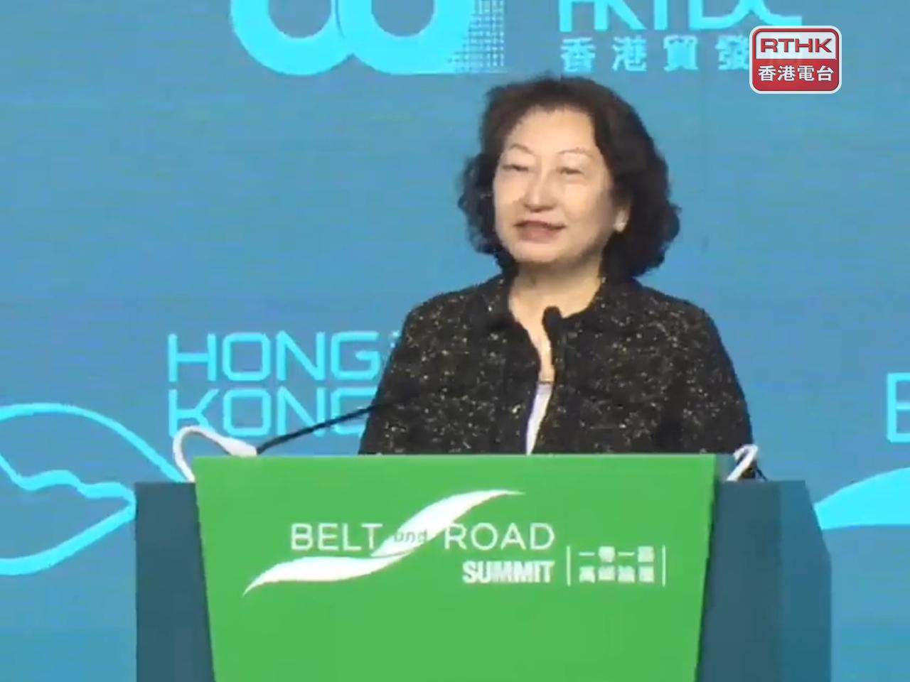 Teresa Cheng says IOMed can be a lubricant for Belt and Road cooperation so that disputes become bumps and not roadblocks. Photo: RTHK