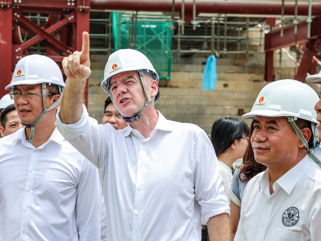 The inaugural competition has received the blessing of Fifa boss Gianni Infantino, seen here inspecting the construction of a new stadium in Vietnam. File photo: Reuters