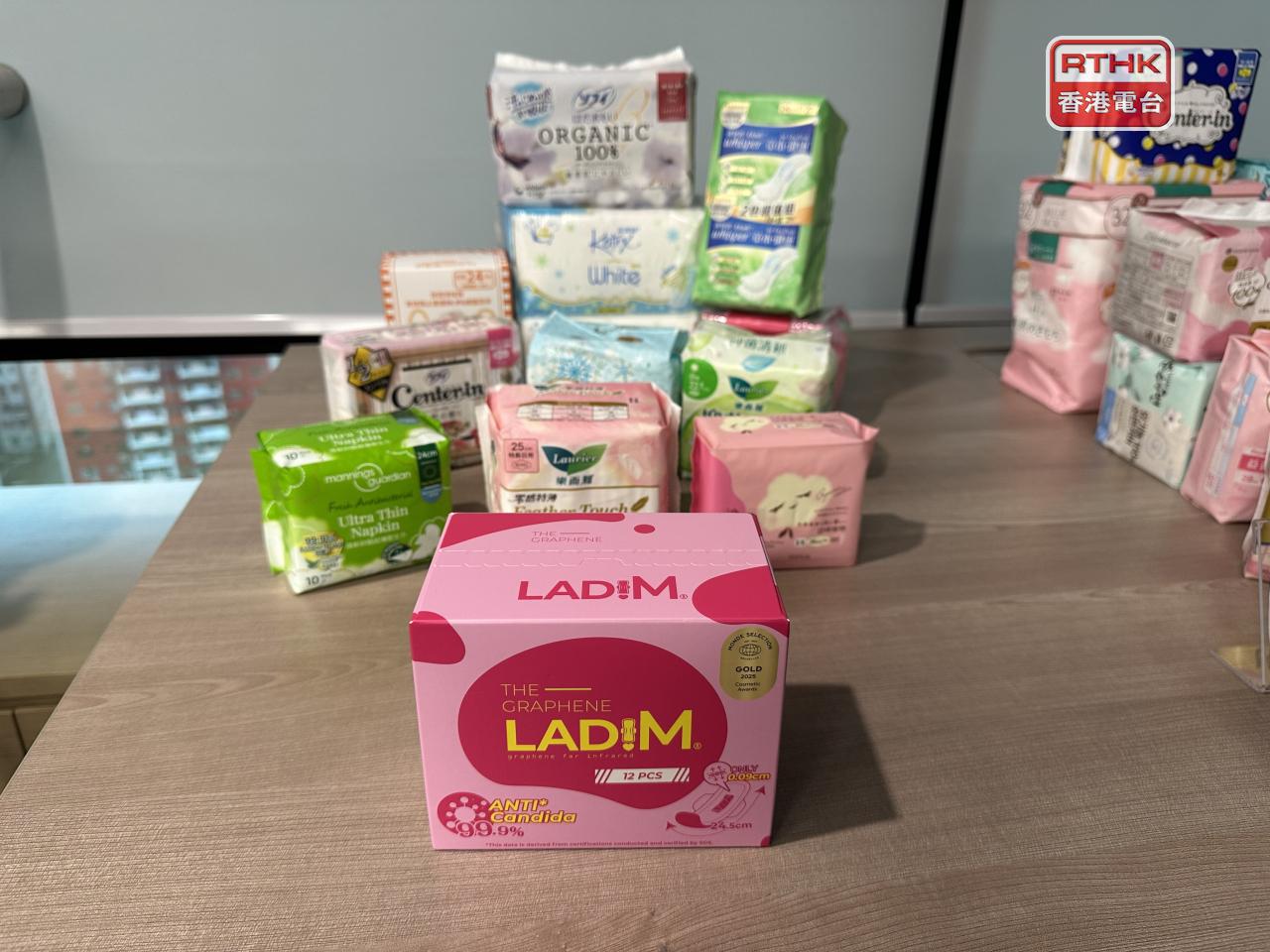The council says LadiM's sanitary pad had the slowest absorption speed of 73 seconds. Photo: RTHK