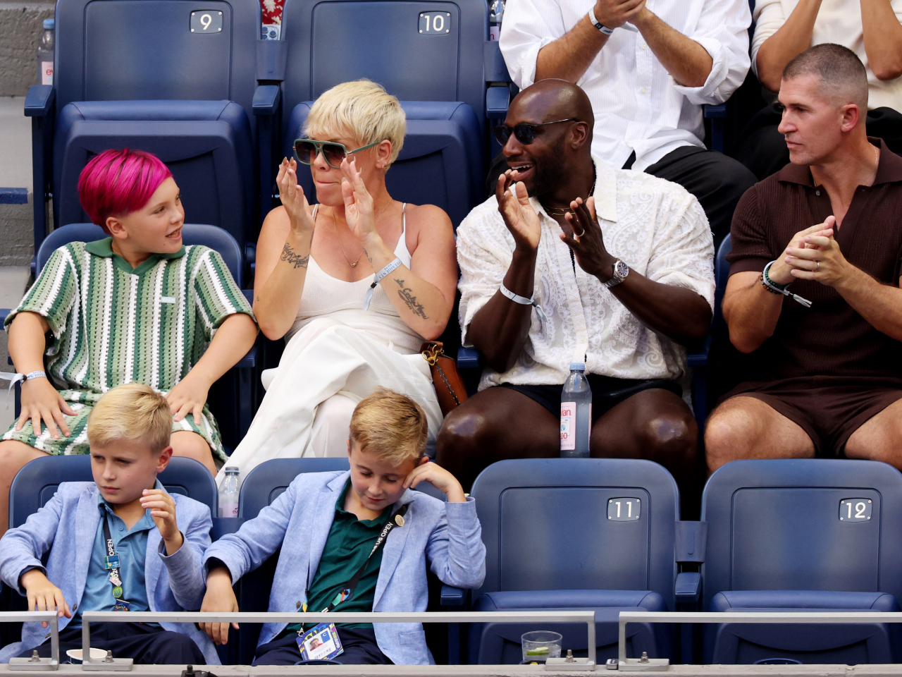 Singer Pink, seen at Sunday's US Open final, was among those calling for Macklemore to be kicked out of the tour. Photo: Reuters