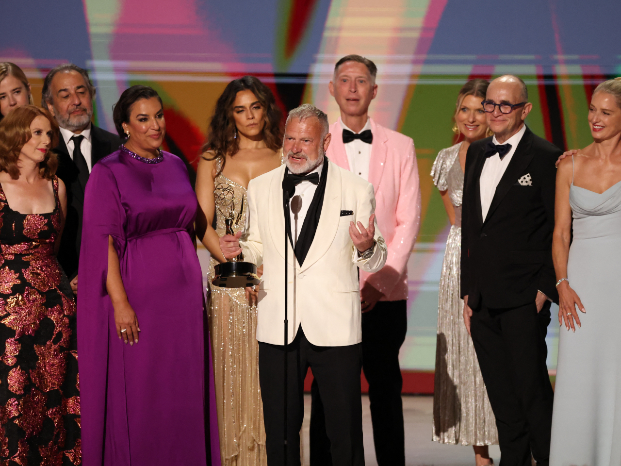R. Scott Gemmill accepts the award for Outstanding Drama Series for 'The Pitt' during the 78th Primetime Emmy Awards in Los Angeles. Photo: Reuters