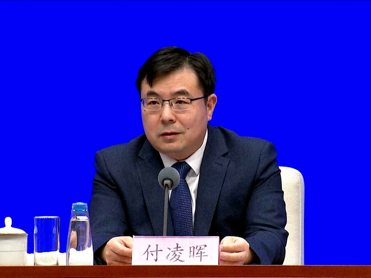 付凌暉重申，內地經濟長期向好基本面沒有變，經濟有望繼續保持平穩運行。（央視截圖）