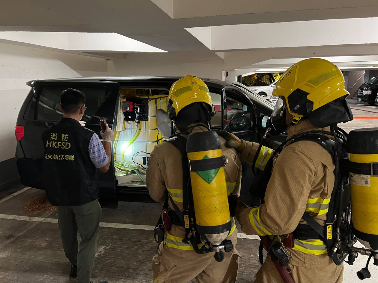 The Fire Services Department has seized nearly one tonne of petrol during an operation. Photo courtesy of the FSD.