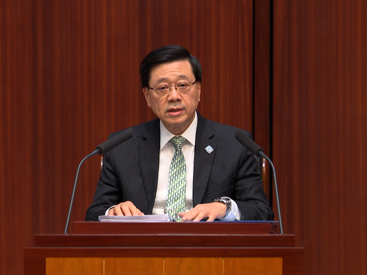John Lee says the blueprint is a forward looking and directional guiding paper for the city's economic and social development in the next five years.
