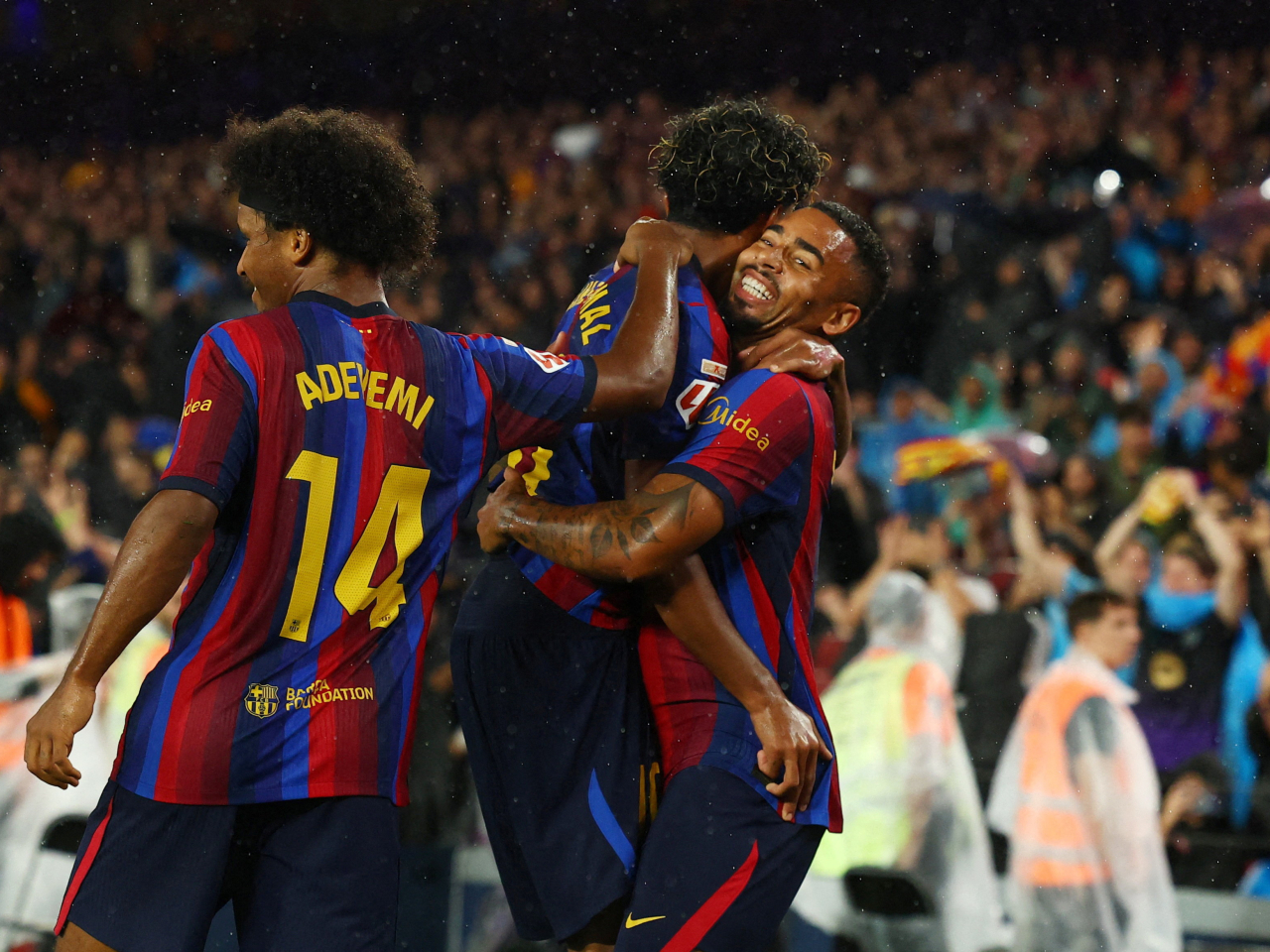 Victory moves the reigning Spanish champions three points clear of rivals Real Madrid at the top of La Liga. Photo: Reuters