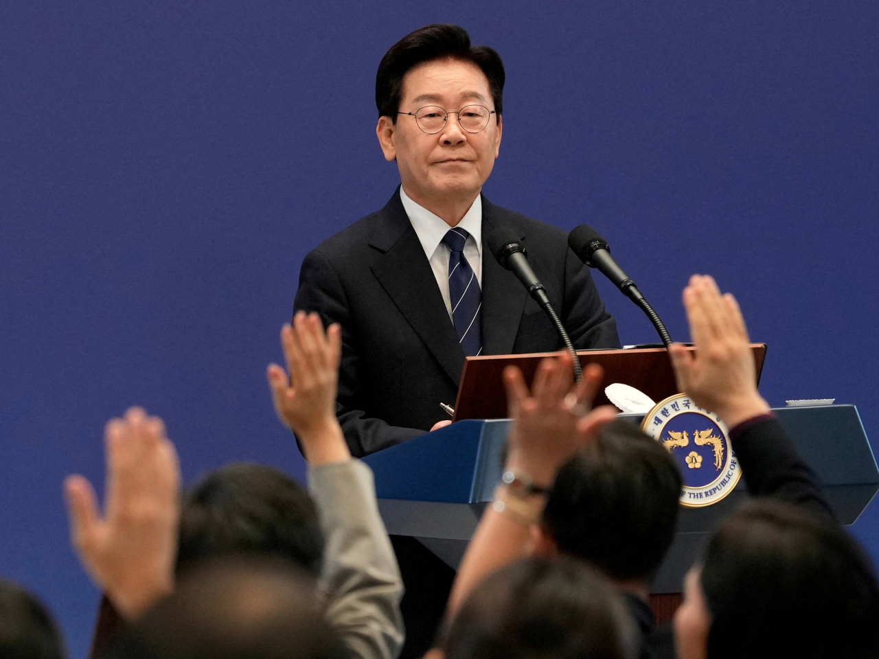 李在明強調，韓方不會為了參戰或介入戰爭而派遣兵力，這個原則今後也不會改變。（路透社）