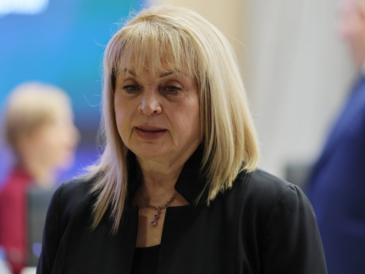 Electoral chief Ella Pamfilova thanked Russians for voting, despite what she called "psychological pressure on Russia." Photo: Reuters