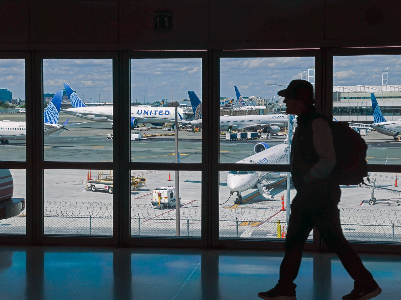 A primary communications line failed while a backup fibre optic line was accidentally severed by workers, causing air traffic chaos across the US. File photo: AFP