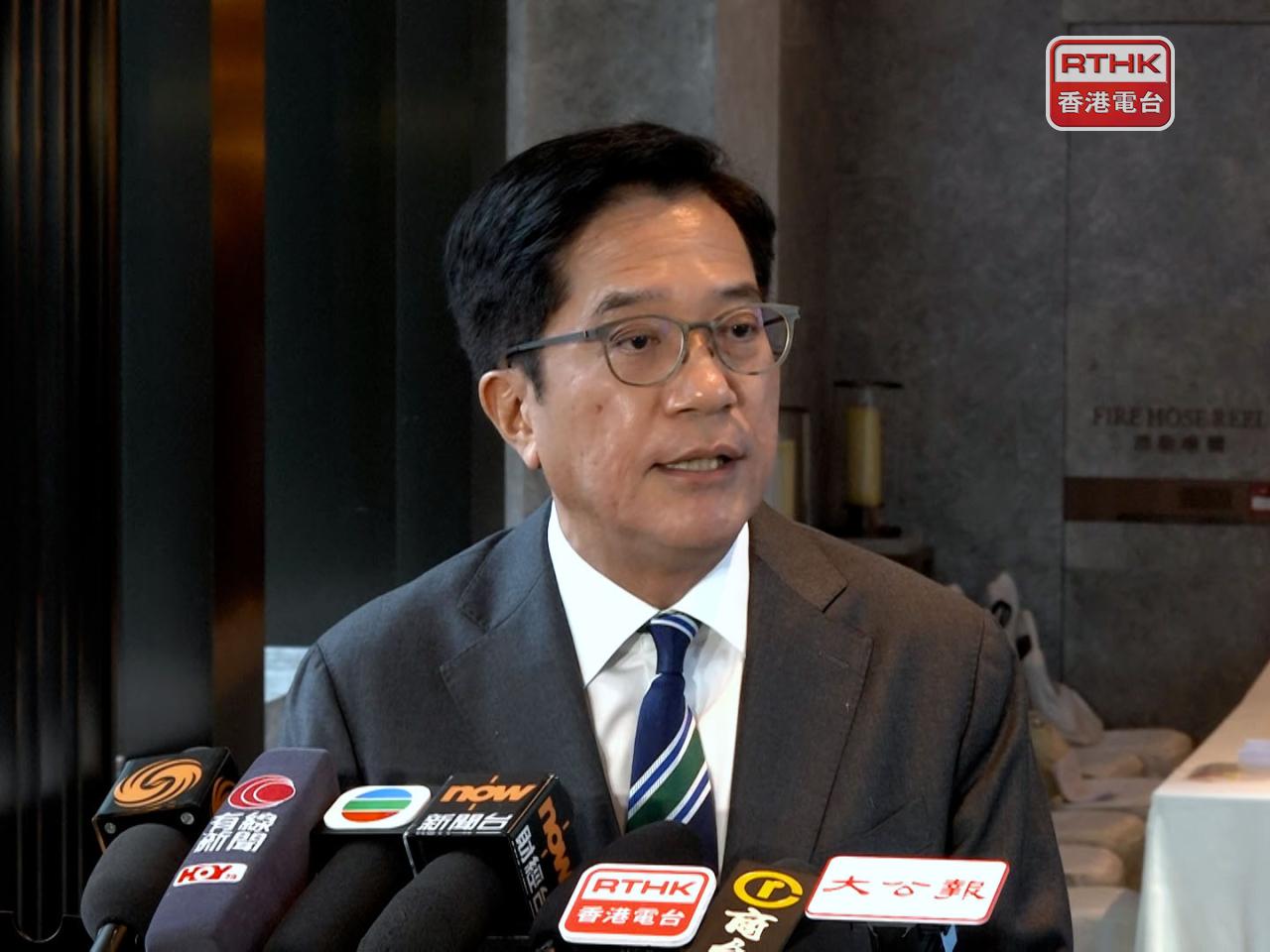 黃偉綸表示，有99.3%宏福苑戶主同意政府的收購建議，目前有超過88%戶主已簽署買賣合約。（港台圖片）