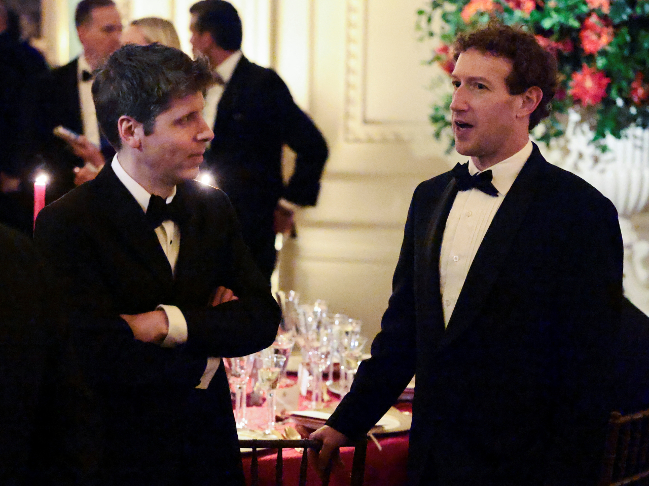 The attendance of OpenAI boss Sam Altman and Meta CEO Mark Zuckerberg at the state dinner for Xi Jinping shows the importance of AI in Sino-US ties. Photo: Reuters