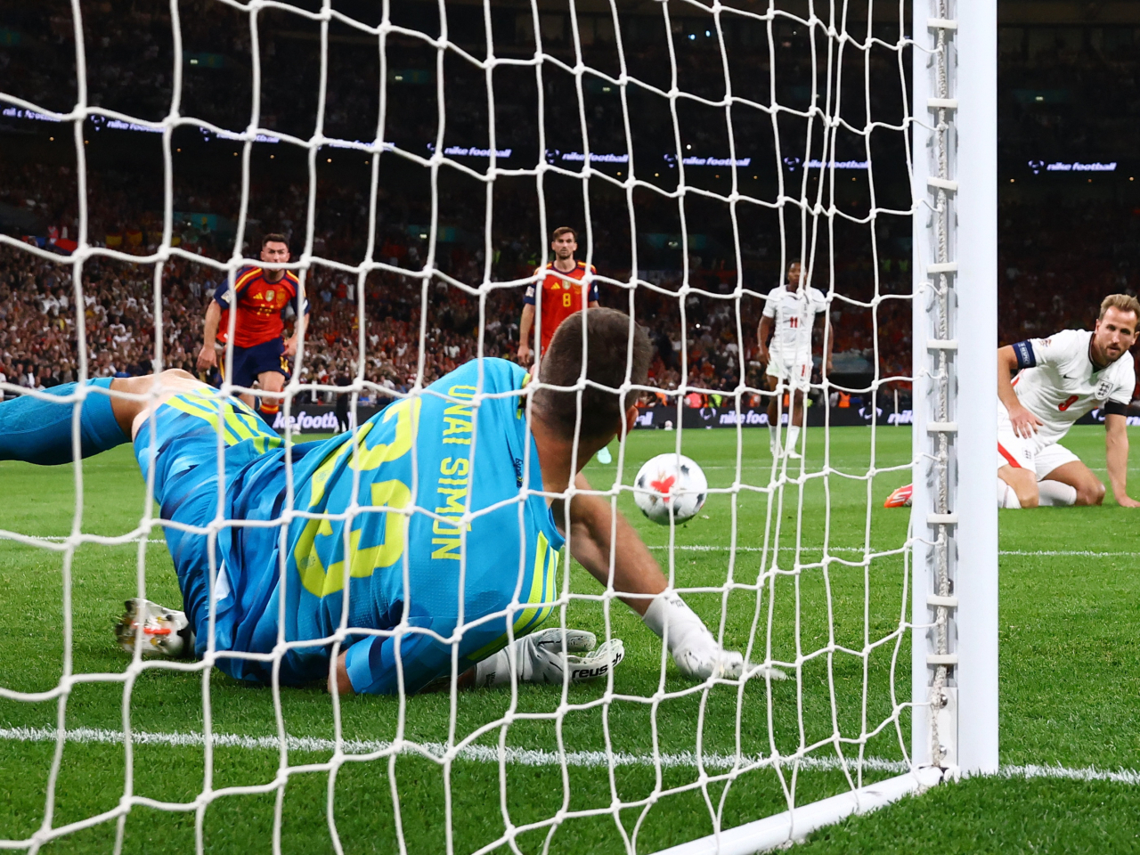 England's Harry Kane reacts after missing a chance to score from the penalty spot as he couldn't prevent his side from losing to the world champions. Photo: Reuters