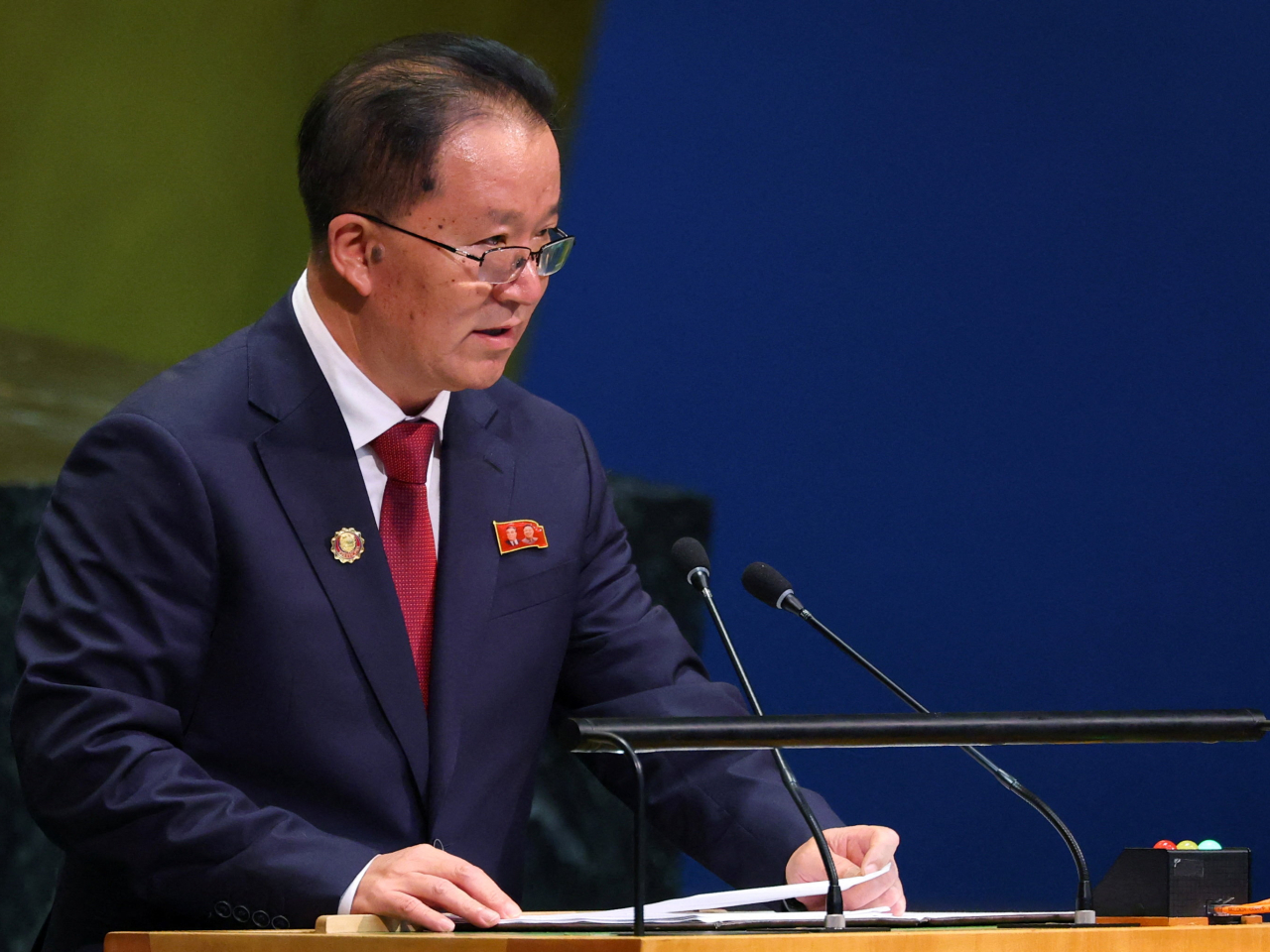 金仙景重申，朝鮮的擁核國地位在任何情況下都不可逆轉。(路透社)