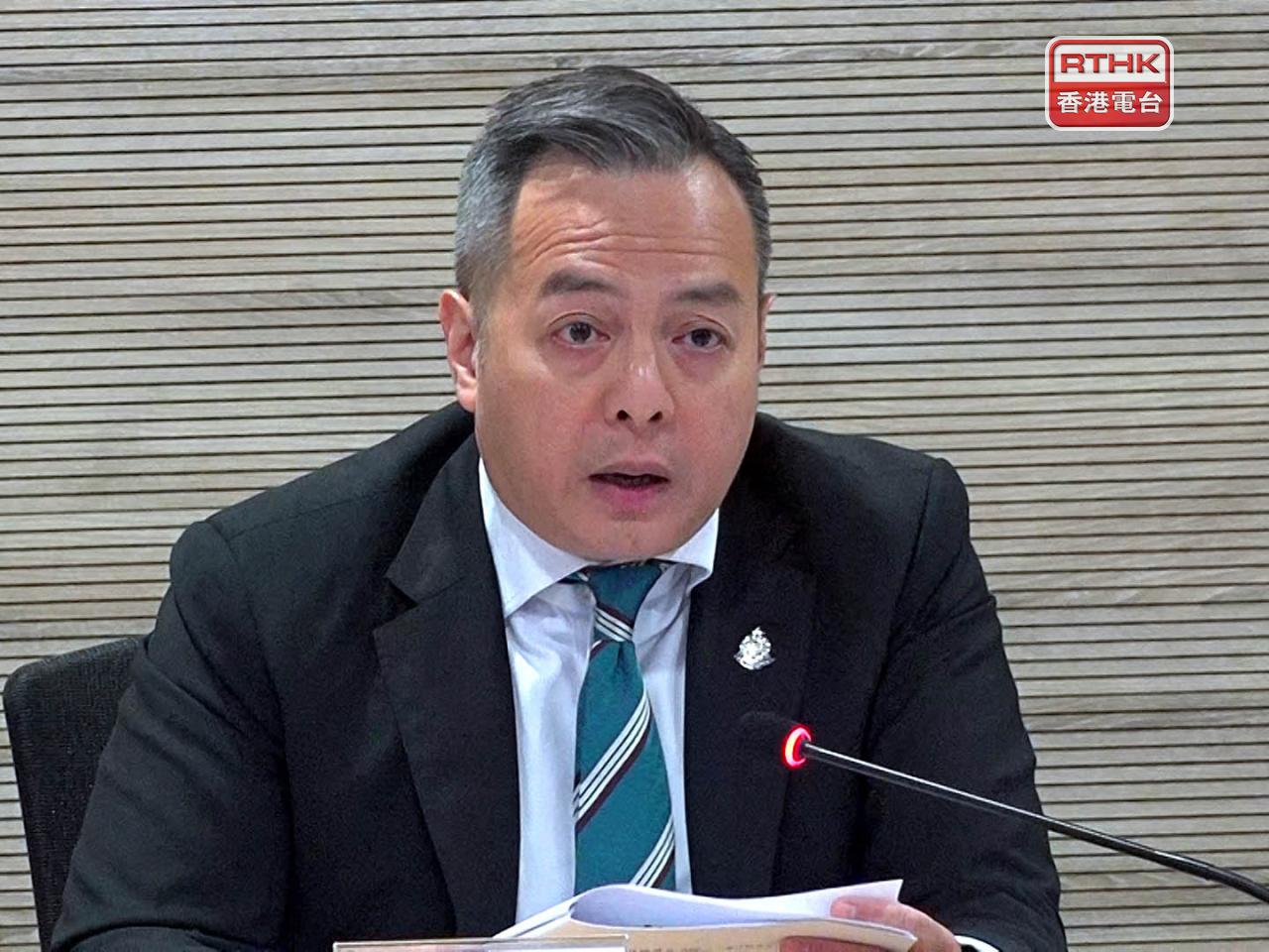 Police Commissioner Joe Chow says 59,213 crime cases were recorded in the first eight months of the year, up 0.2 percent year-on-year. Photo: RTHK