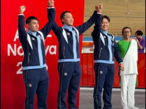 HK wins bronze in men's team sprint at Asian Games