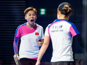 亞運板網球項目　港隊女雙組合陳曉嵐羅易殷晉身八強