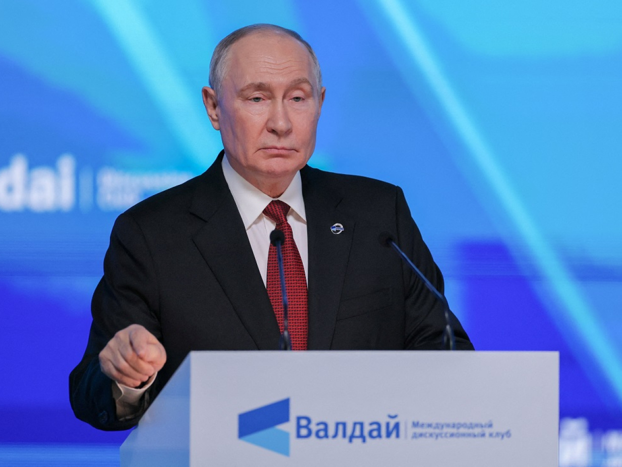 But Russian President Vladimir Putin tells the Valdai forum Moscow has "no intention of attacking anyone." Photo: Reuters