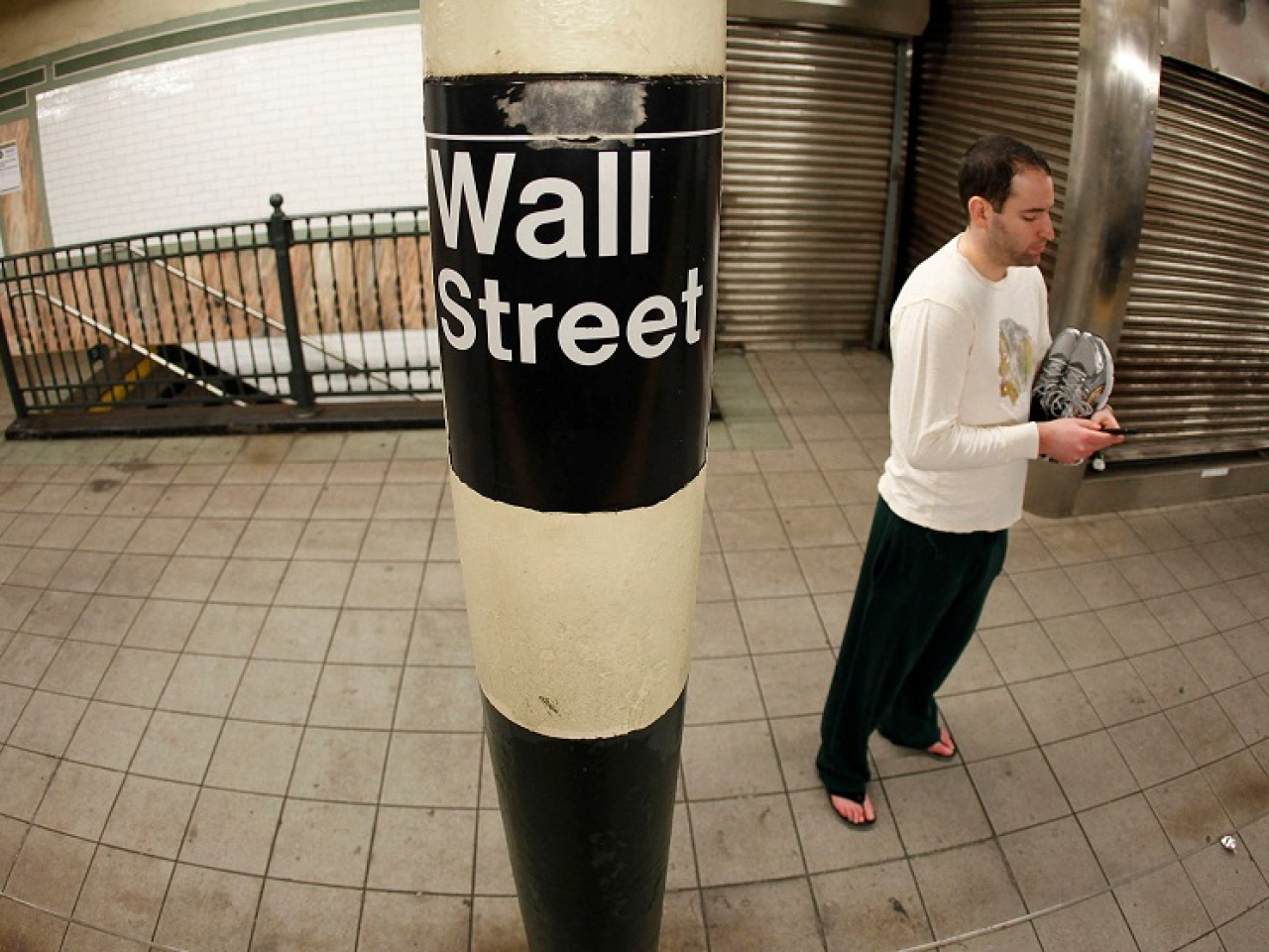 Wall Street veered in and out of negative territory during the day, but finished higher. File photo: Reuters