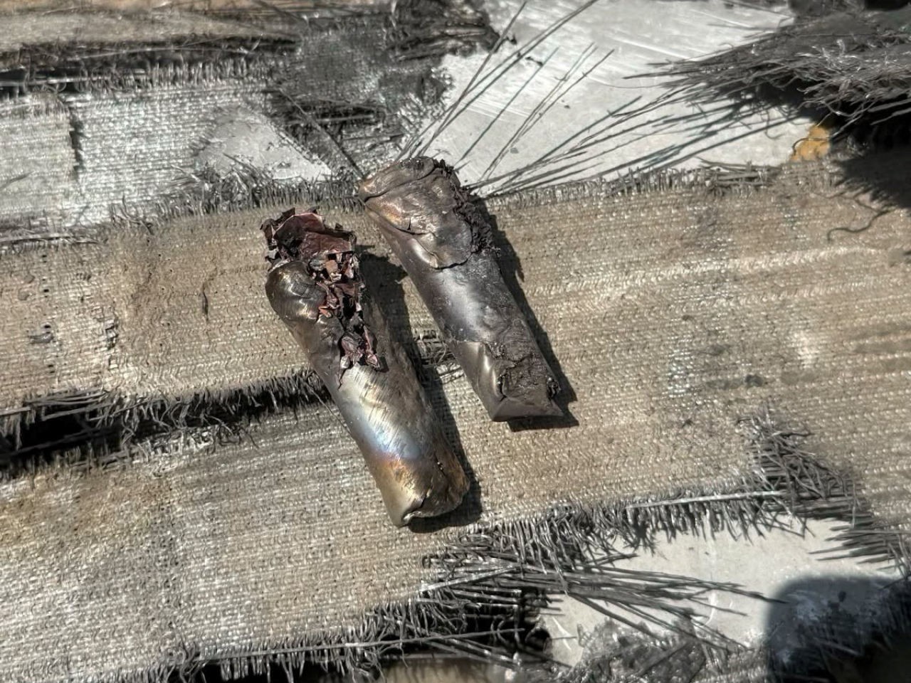 Saudi authorities say this photo shows debris from a drone launched by the Houthis on Medina. Photo: Saudi Press Agency via Reuters