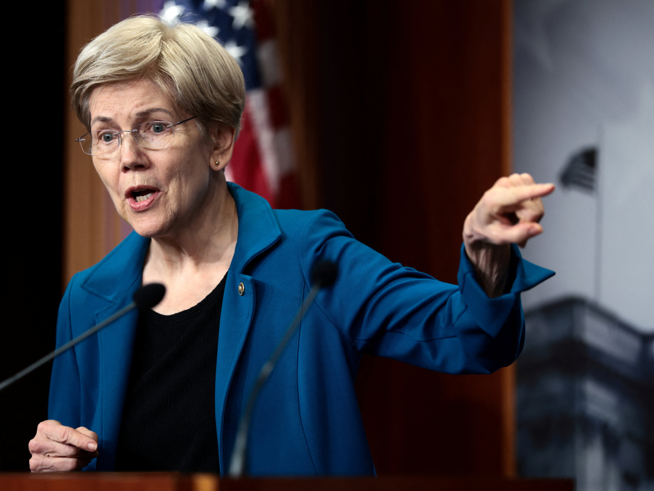US Senator Elizabeth Warren says real wages have fallen under the Trump Administration. File photo: Reuters
