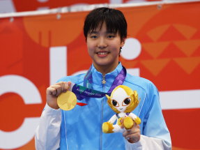 收獲三金的于子迪當選亞運女子最有價值運動員