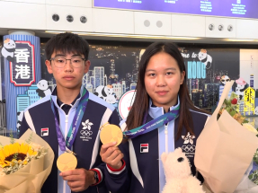 滑浪風帆代表隊回港　曾停學一年黃梓豪及張子悅稱現須先專注學業