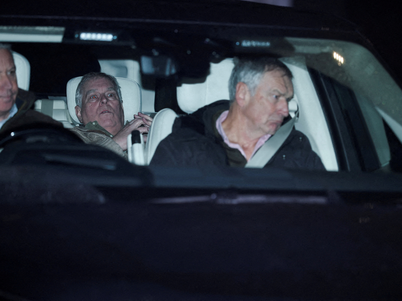 Andrew Mountbatten-Windsor is driven away from a police station on the day of his arrest in February in Aylsham, Britain. File photo: Reuters