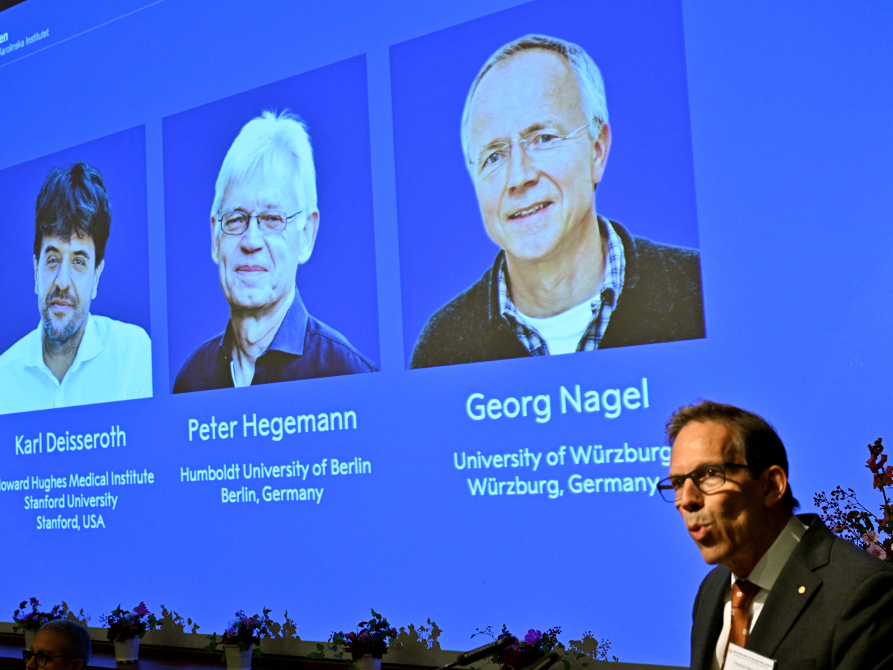 The Nobel Prize for Medicine award is announced at Karolinska Institute in Stockholm, Sweden. Photo: Reuters