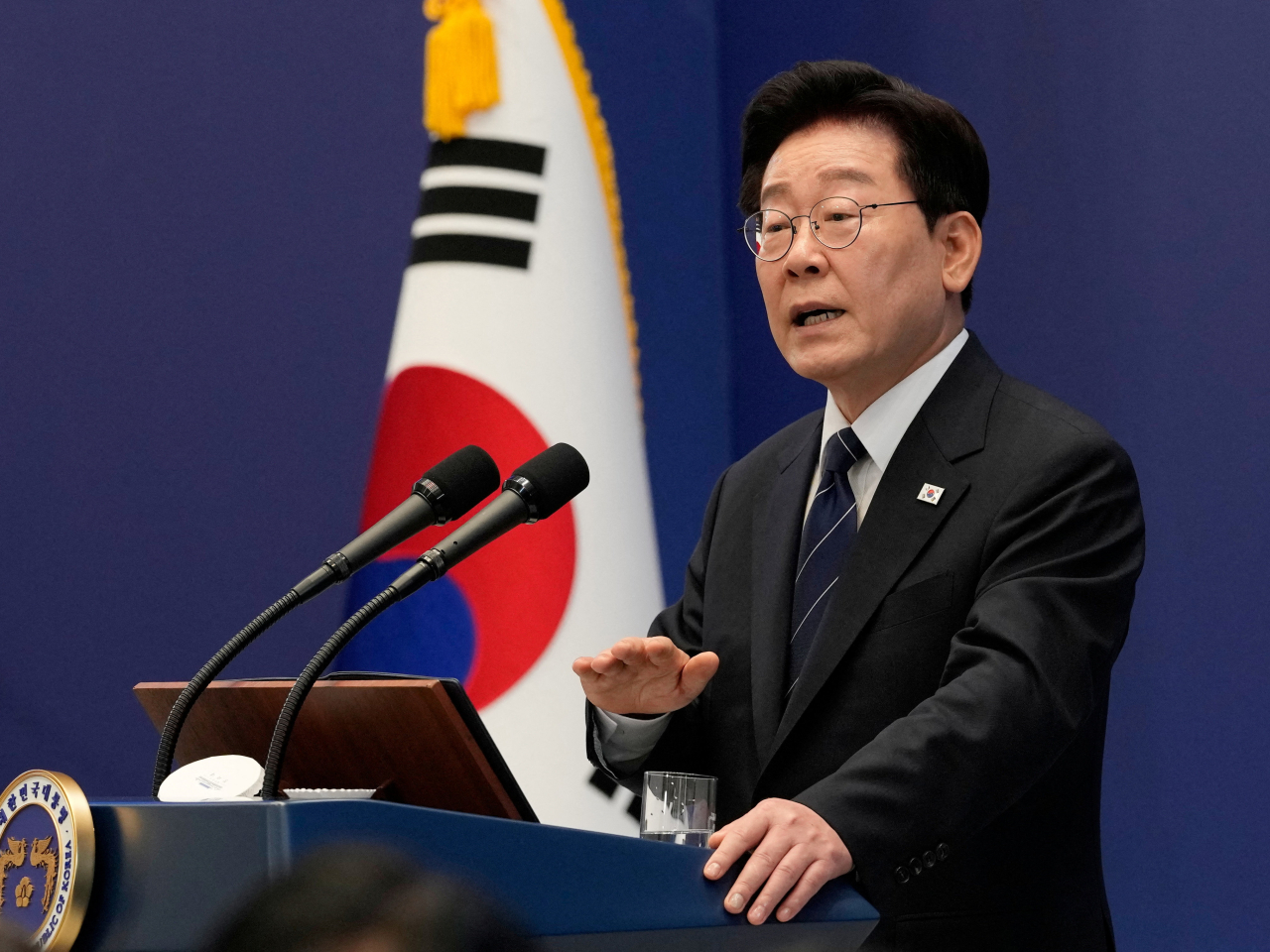 Lee Jae-myung says we have reached a point where AI can make hacking easy for even those without special skills. File photo: Reuters