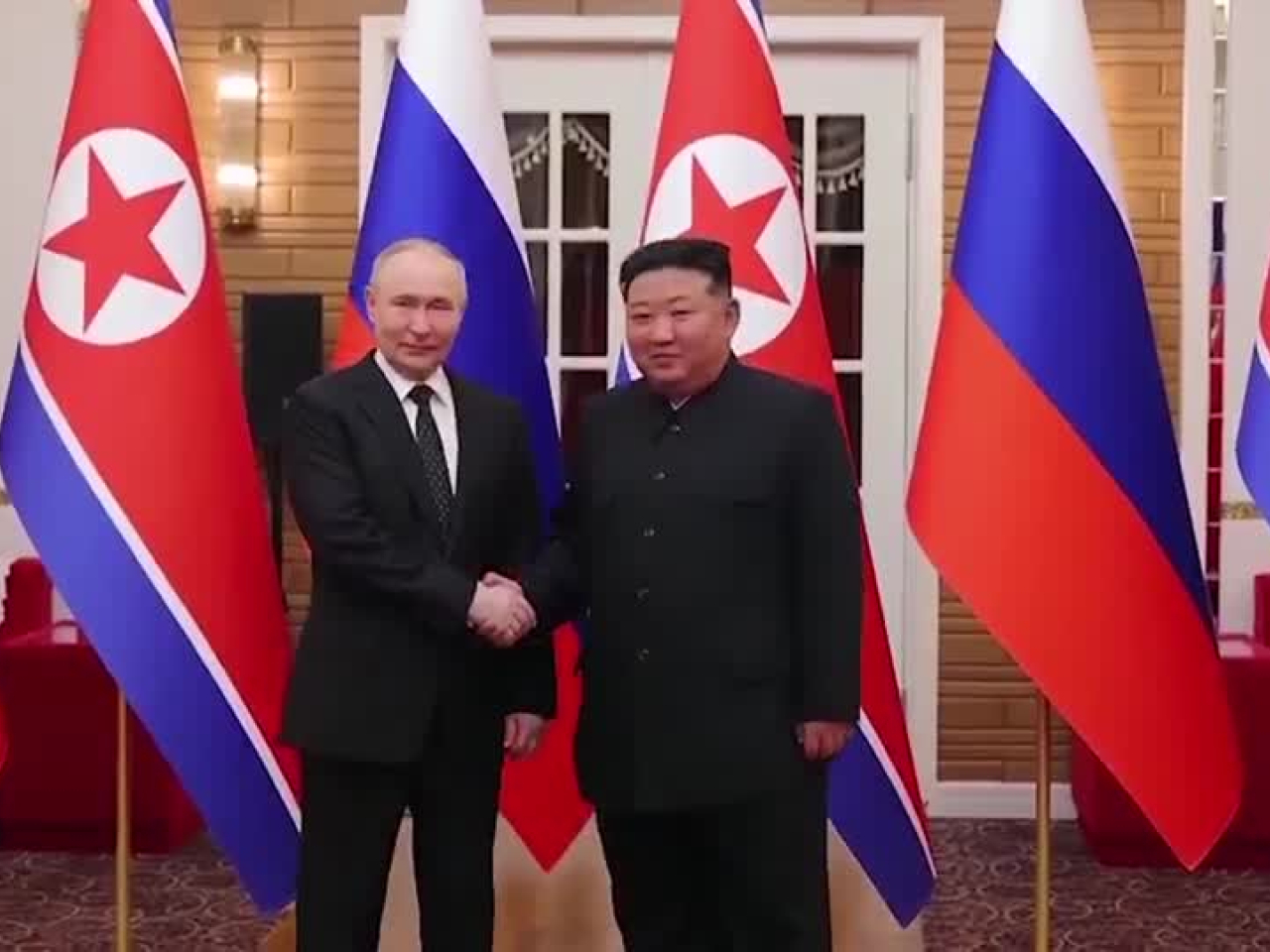 金正恩向普京致生日賀電。（路透社資料圖片）