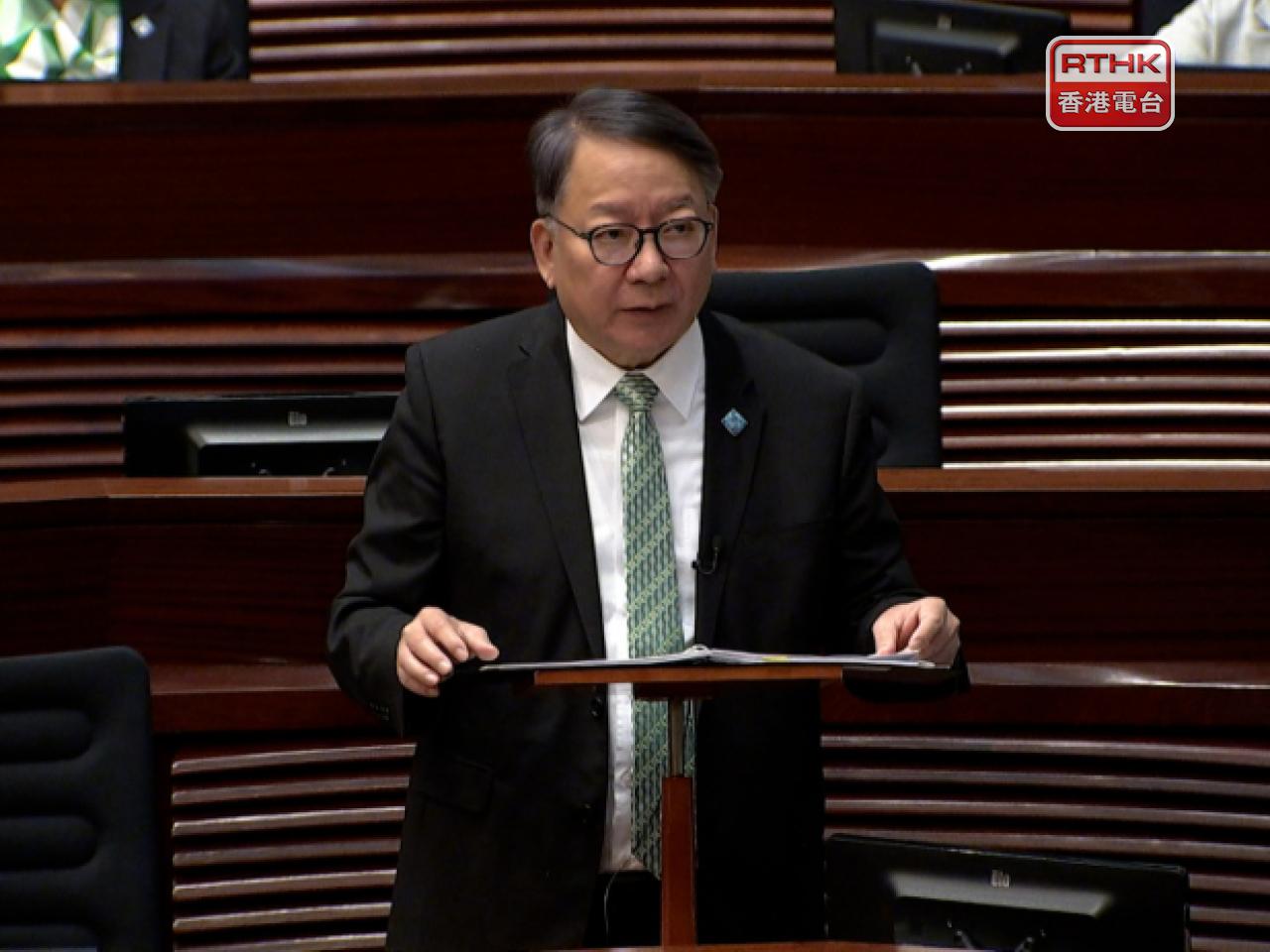 Eric Chan says the government will take the initiative and act proactively to deliver tangible results in implementing the city's first five-year plan. Photo: RTHK