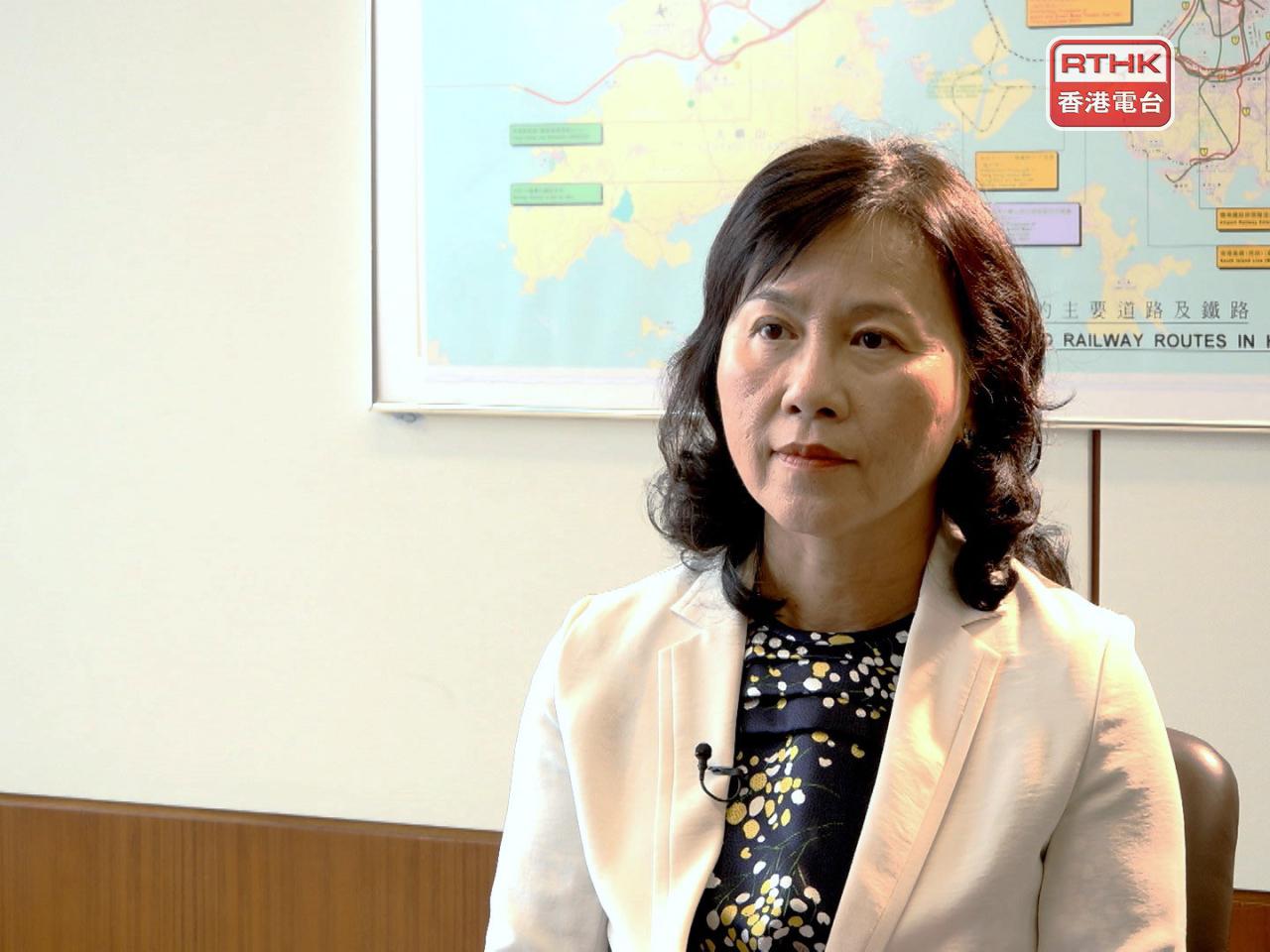 陳美寶表示，政府正加快推進與北部都會區相關的重要道路項目。（港台圖片）