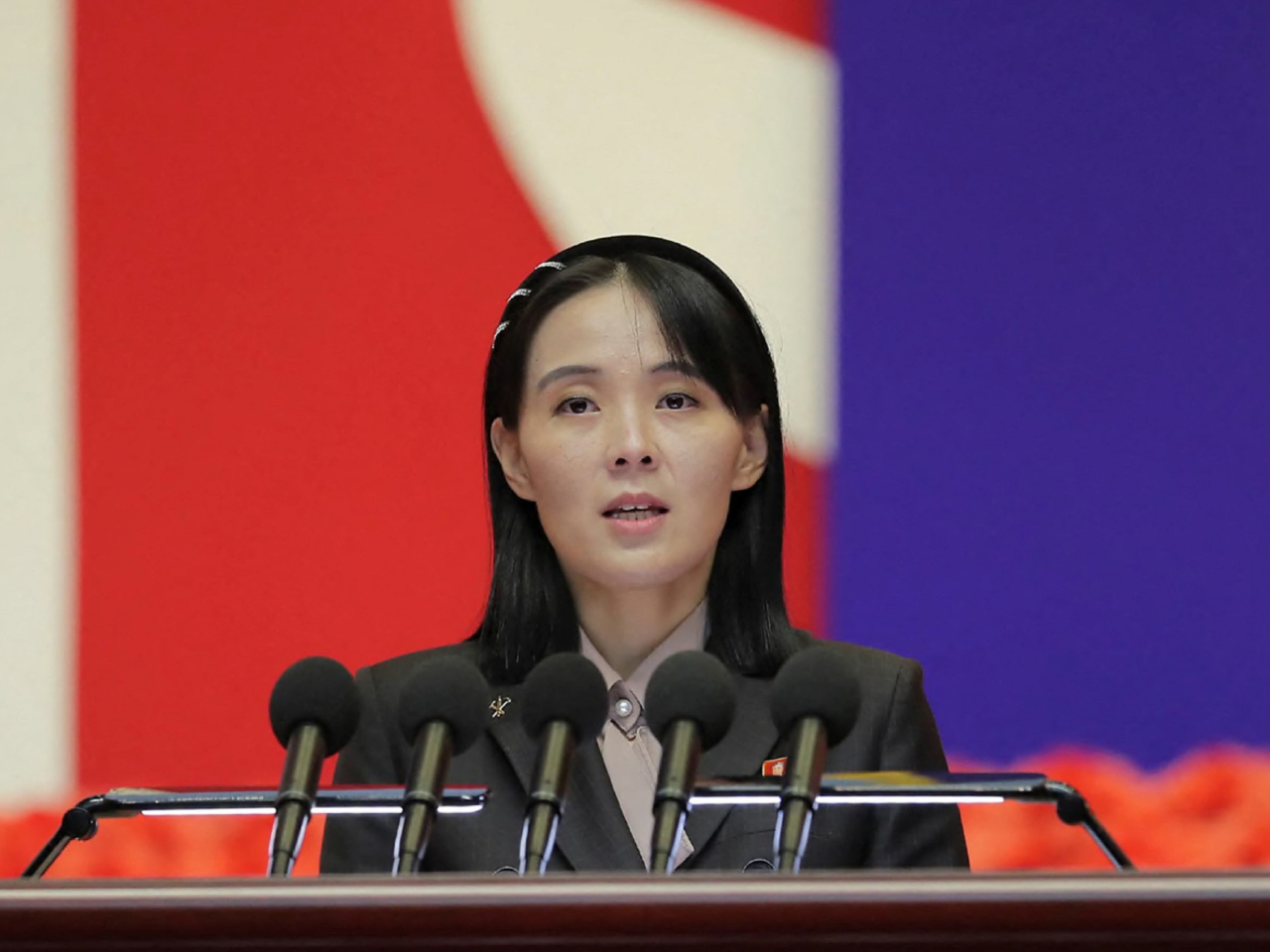 金與正指韓國嚴重挑釁。（法新社資料圖片）