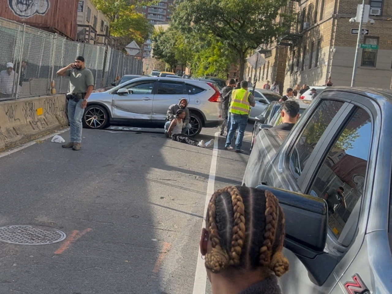 The Dominican man is detained after a shooting reportedly involving ICE officers in New York City. Photo:  Pedro Almarez via Reuters