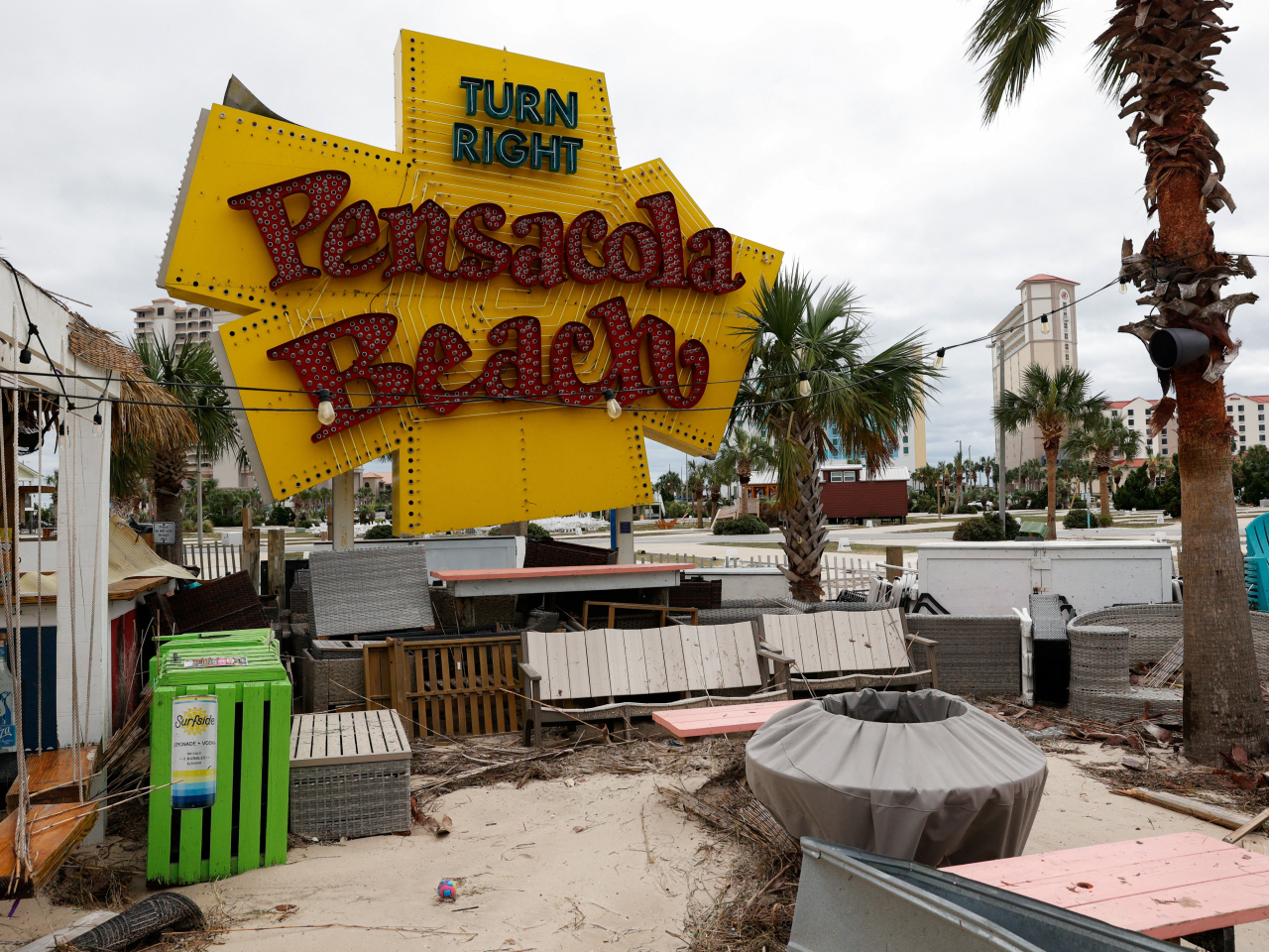 The storm caused widespread damage along certain parts of the Florida panhandle as well as the Alabama coastline. Photo: Reuters