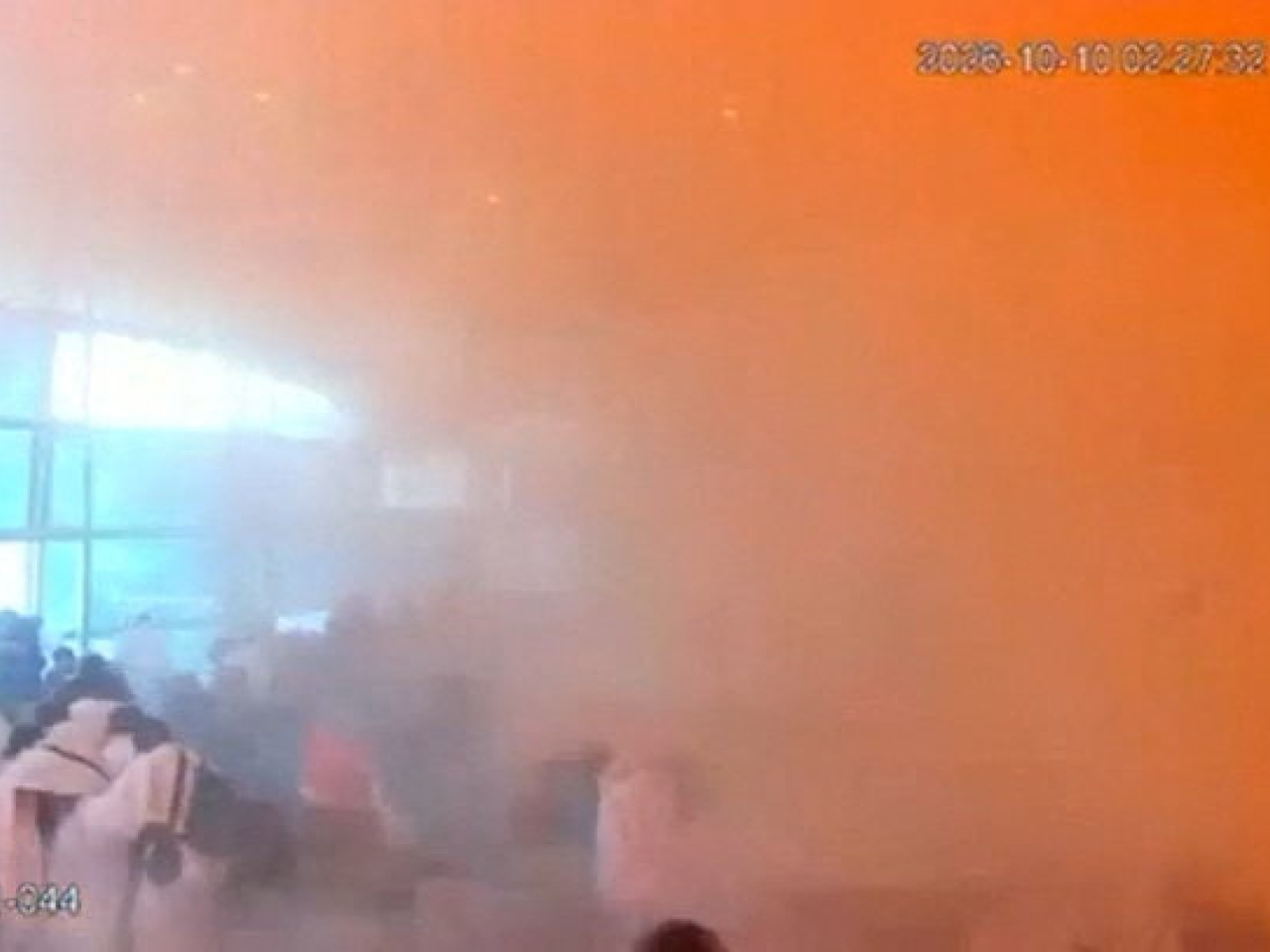 Surveillance footage shows the moment of a Saturday attack at King Khalid International Airport in Saudi Arabia. Image: Saudi Ministry of Media via Reuters