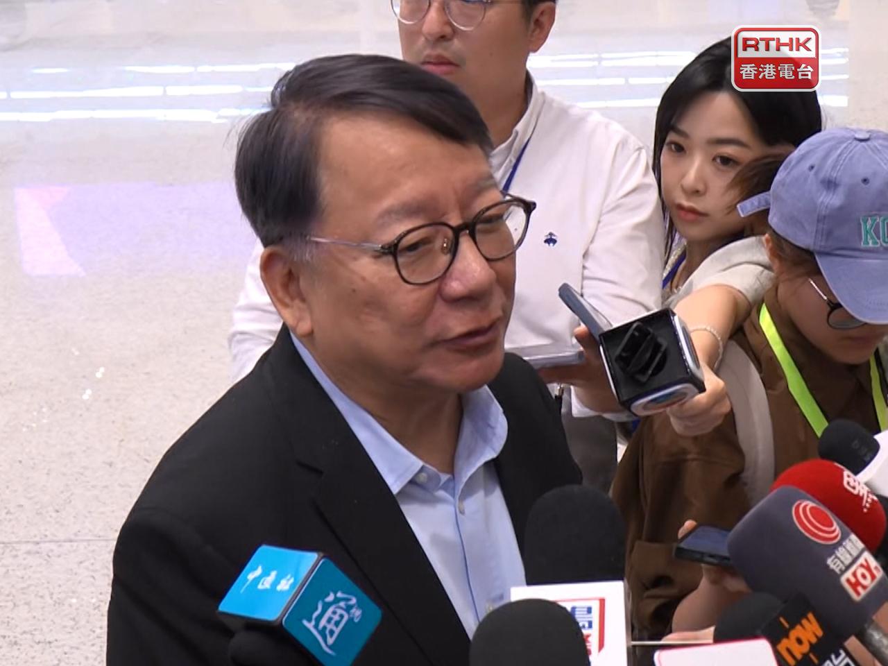 Eric Chan says the government hopes staff will be fully familiar with the new Huanggang port when the next travel peak period arrives. Photo: RTHK