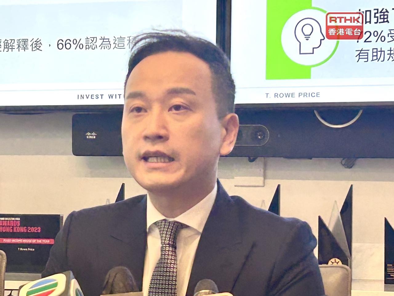 陳偉文稱30至39歲在職人士對退休前景不確定感尤其明顯。（羅煒皓攝）