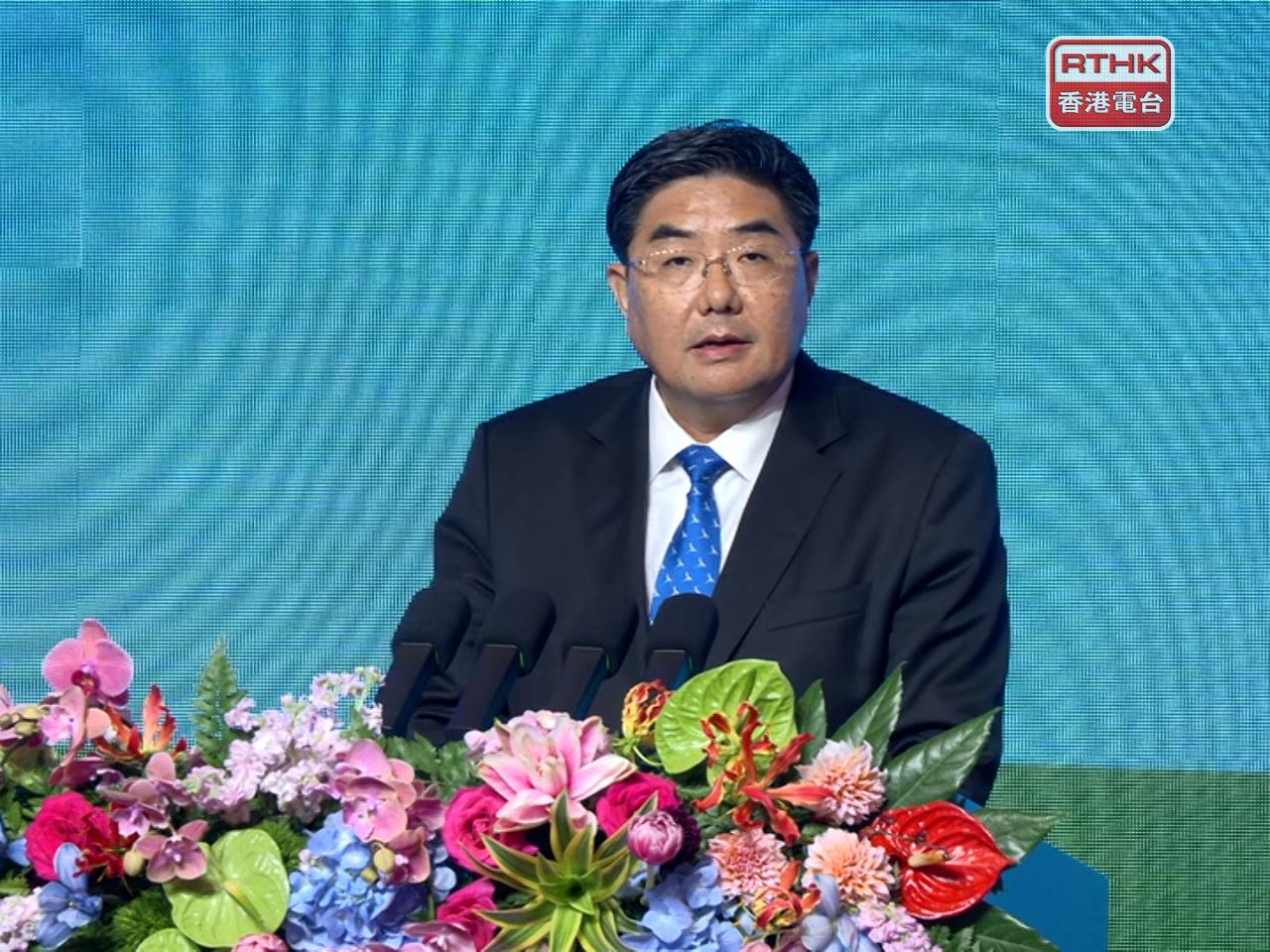 張勇表示，高興看到近年來在中央政府大力支持下，行政長官李家超和特區政府圍繞發展新質生產力，做了大量富有成效工作。（梁禎祥攝）