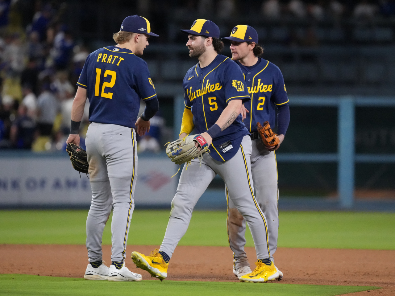 The Brewers are one win away from advancing to their first World Series since 1982. Photo: Reuters